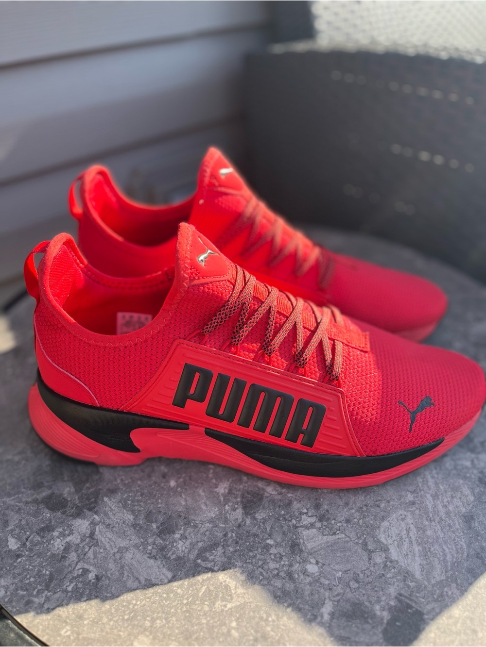 Puma Men’s Red & Black Softride Premier Slip-On Sneakers